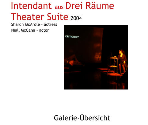 Sharon McArdle - actress Niall McCann - actor Intendant aus Drei Räume Theater Suite 2004  Galerie-Übersicht